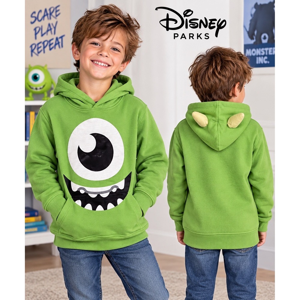 Disney Parks Monsters Inc Mike Wazowski Hoodie With Ears Large